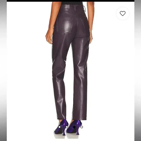 NWT Agolde Recycled Leather Blend 90s Pinch Waist Pants size 28 - Picture 11 of 11